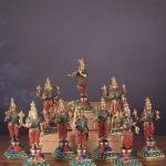 Brass Vishnu Dashavatar Idol Set | 10" Meenakari Stonework | 19kg Sacred Collection | Complete Avatar Series | Divine Art | Jaipurio